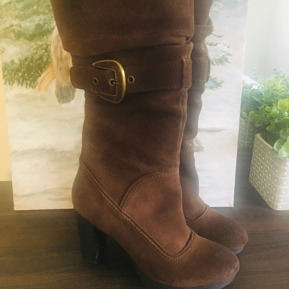 Brien knee  genuine high-suede boots Size 8 1/2 - Picture 6 of 8